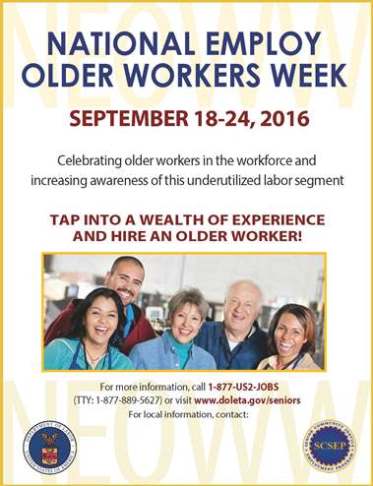Photo: National Employee Older Worker Week Poster - English