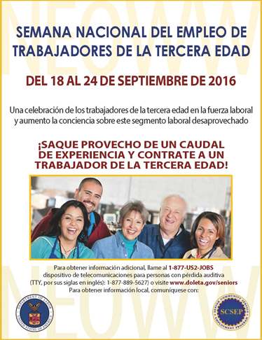 Photo: National Employee Older Worker Week Poster - Spanish