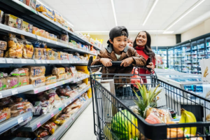 Mother & Child in Grocery Store