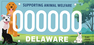Image: Delaware Companion Animal License Plate