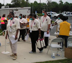 Image of people participating in an exercise.