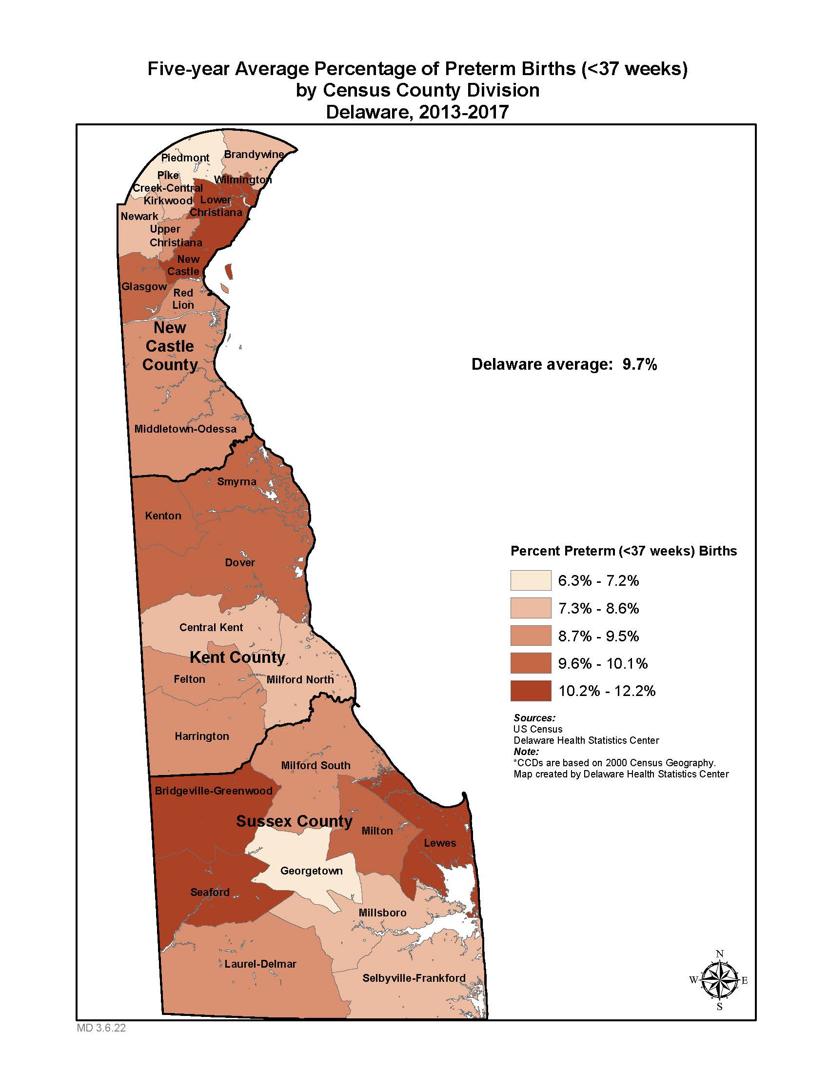 Map: enlarge map of Preterm Births 13-17