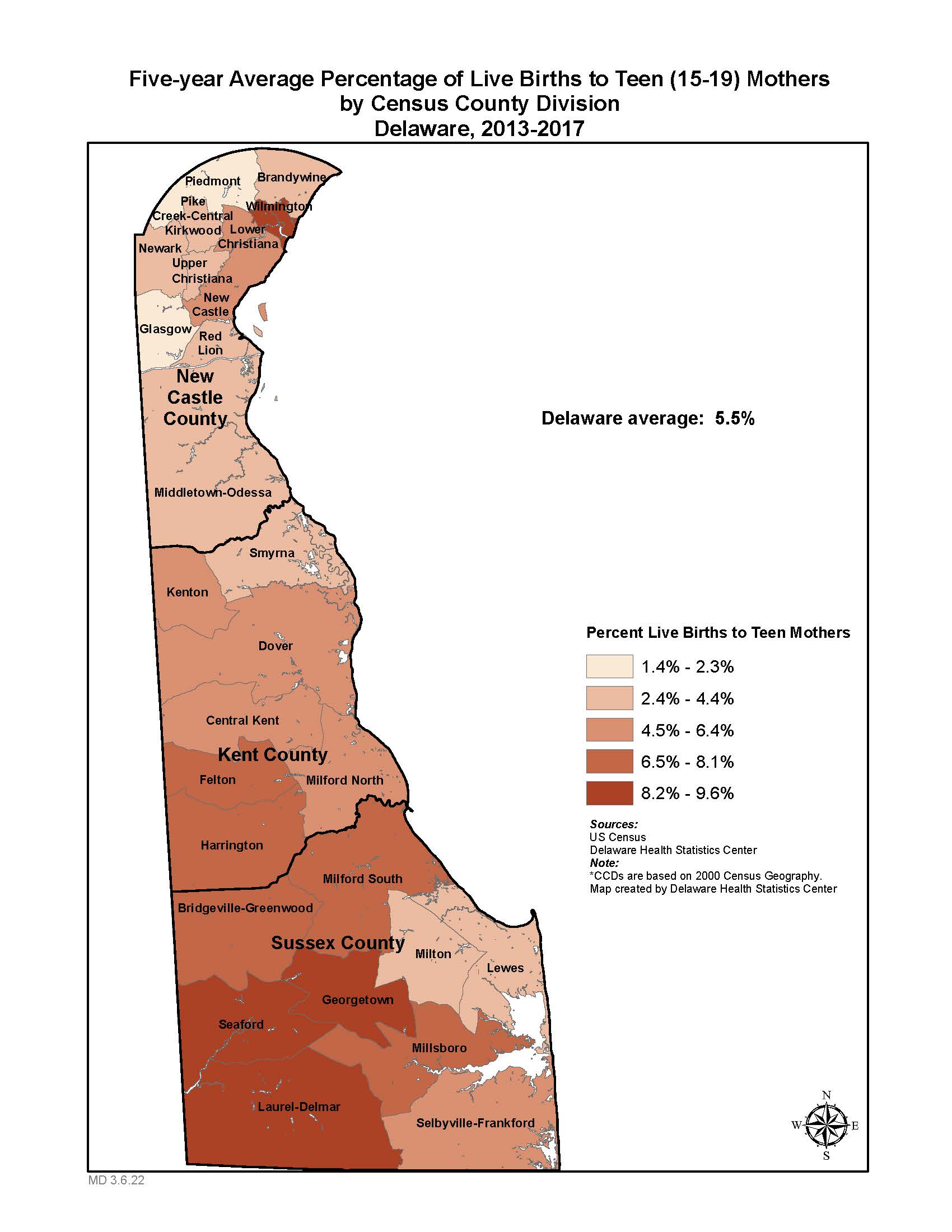 Map: Teen Births 13-17