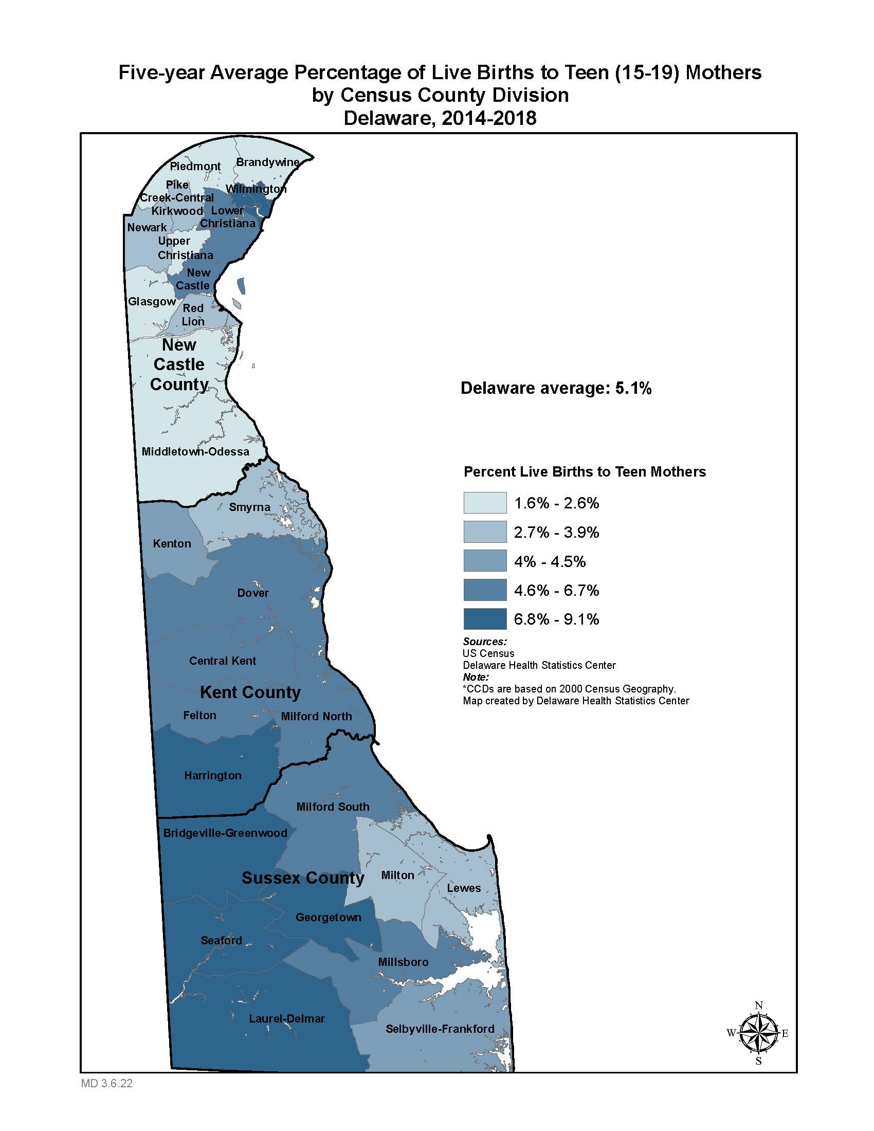 Map: Teen Births 14-18