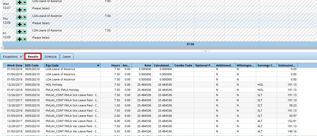 results